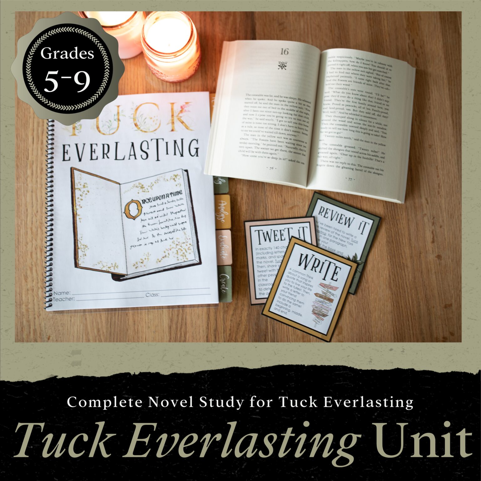 Tuck Everlasting Novel Study & Workbook - The SuperHERO Teacher