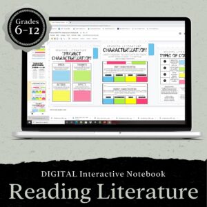 DIGITAL Google Drive Interactive Notebook: Reading Literature 6-12 ...
