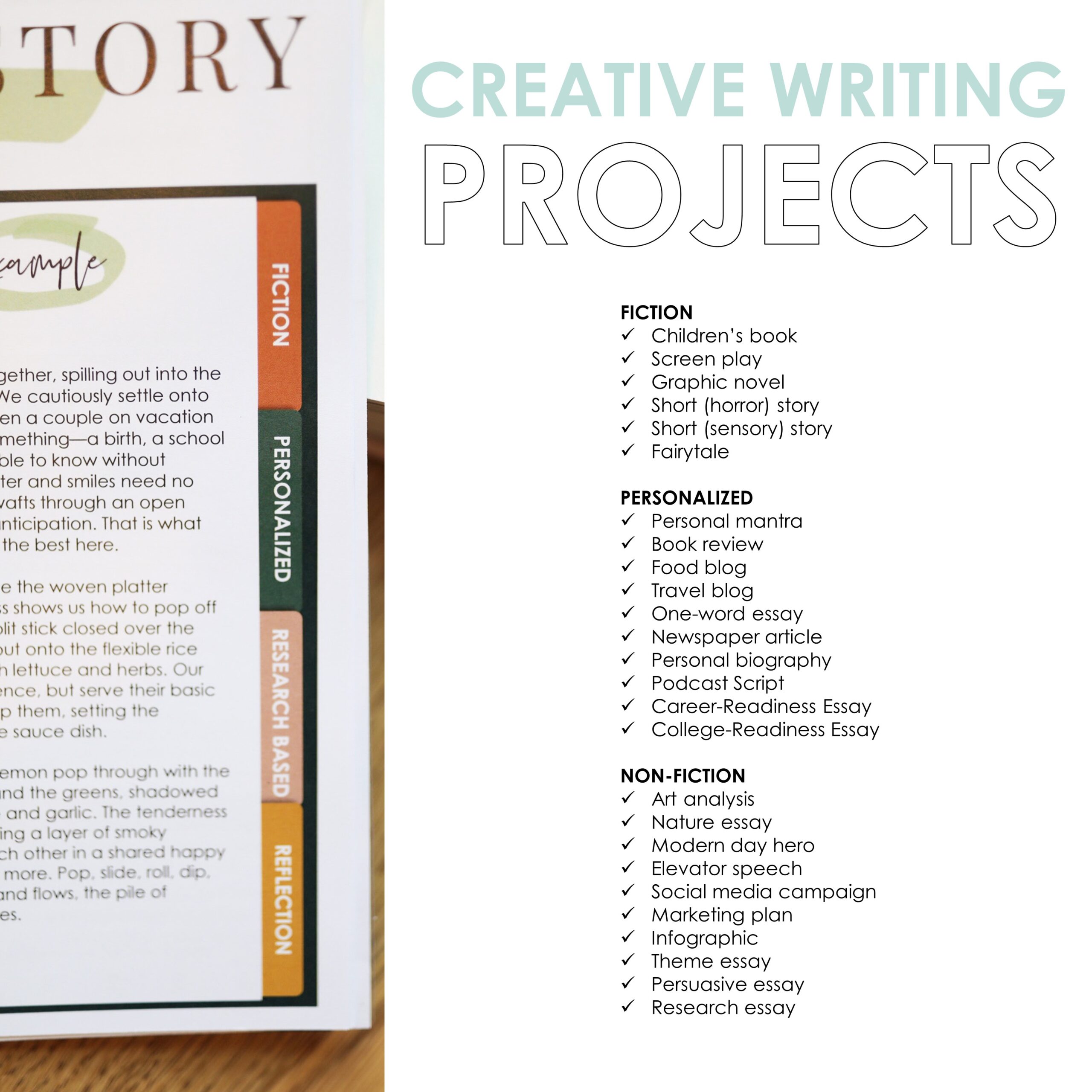 creative writing for project
